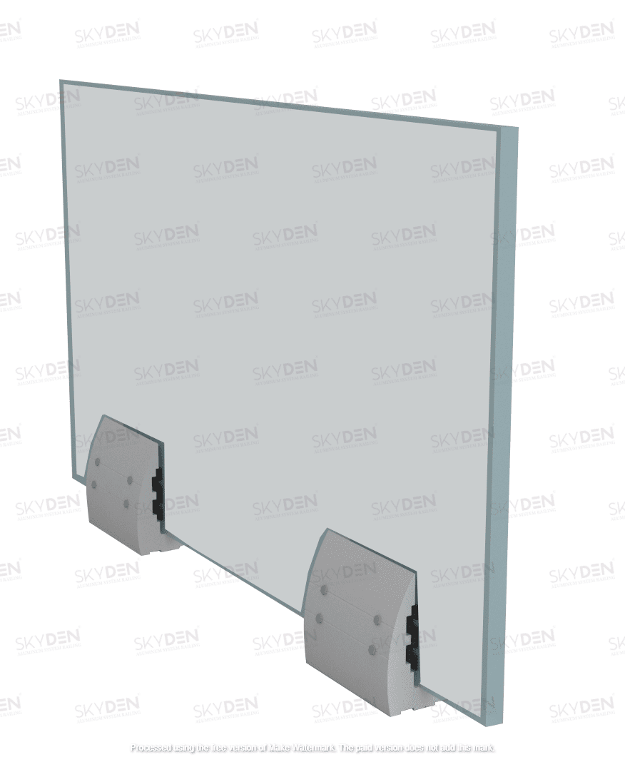 SD 20 Bracket System for Aluminum Glass Railing Installation, Heavy Duty Support Bracket for Balcony and Staircase, Durable Finish, Secure Mounting for Modern Architectural Projects